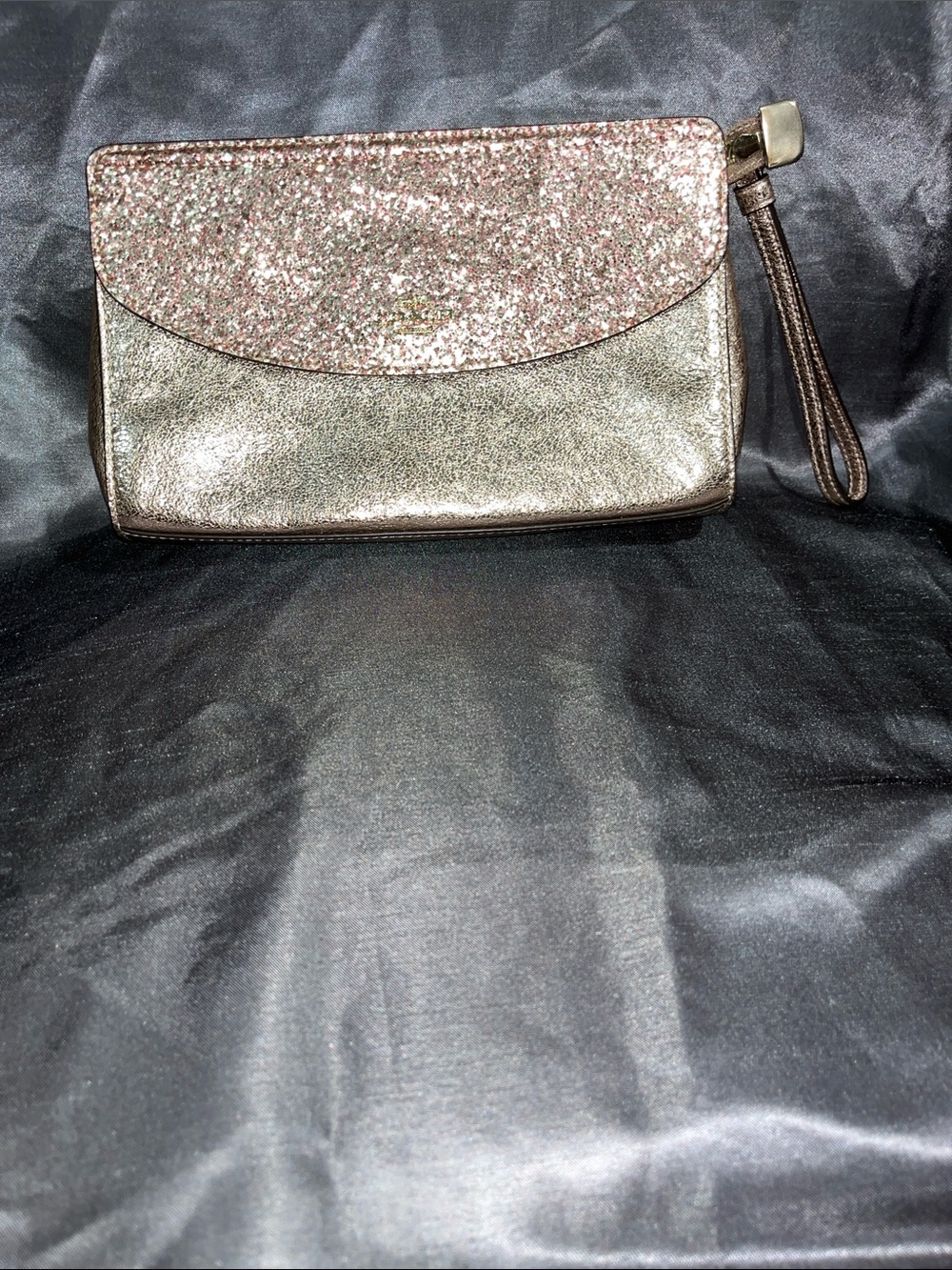 Coach Rose Gold Glitter Clutch